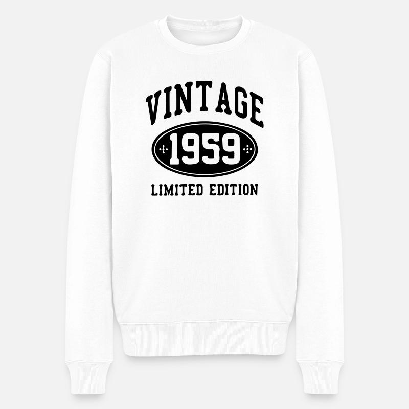 60e anniversaire - cadeau Vintage 1959 - Pull Premium bio Homme - blanc