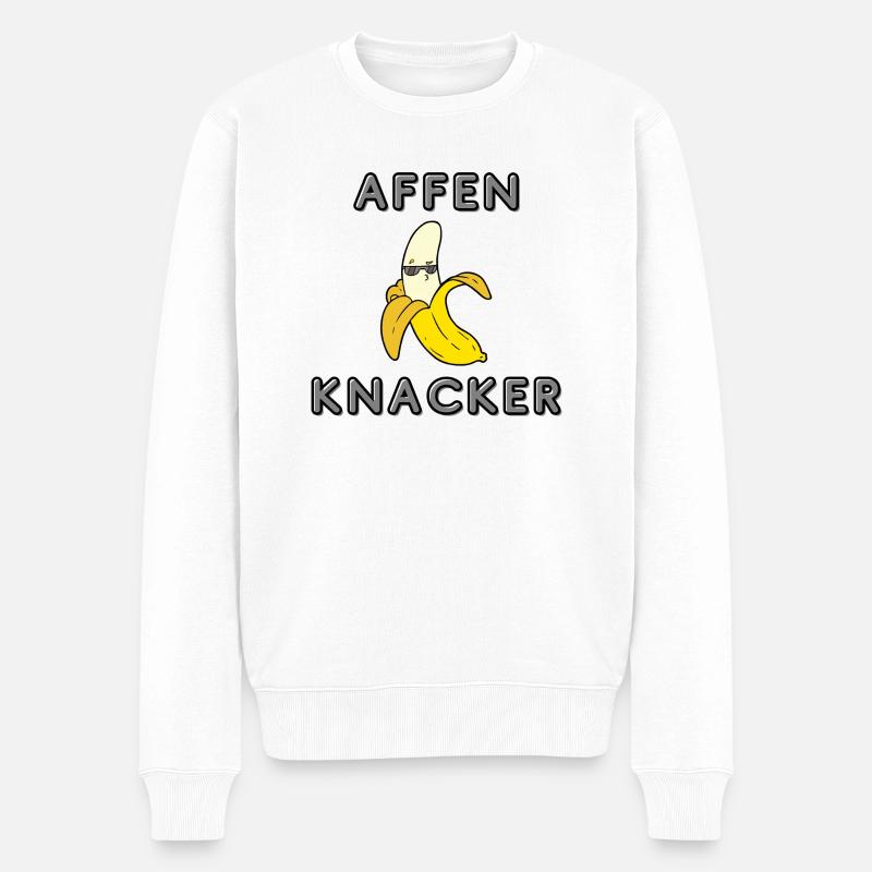 Affenknacker - Männer Premium Bio Pullover - Weiß
