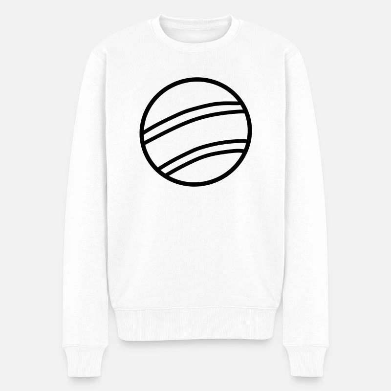 Ball Vektorgrafik - Männer Premium Bio Pullover - Weiß