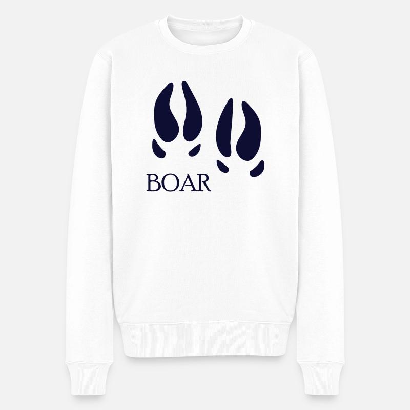 DOG CAT PET BOAR - Männer Premium Bio Pullover - Weiß