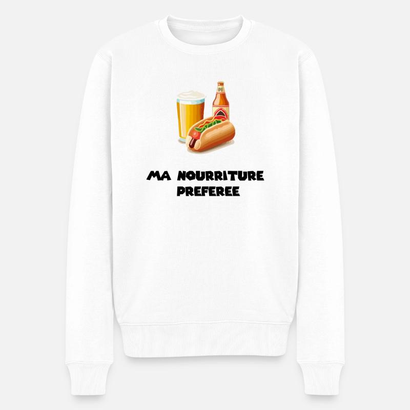 Ma nourriture préférée - Pull Premium bio Homme - blanc