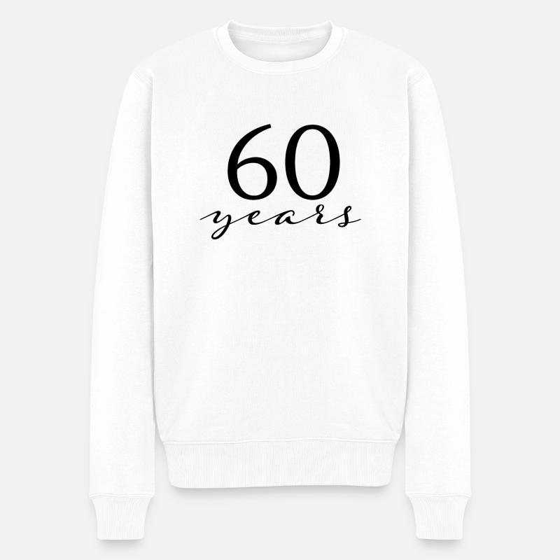 60 ans - Pull Premium bio Homme - blanc