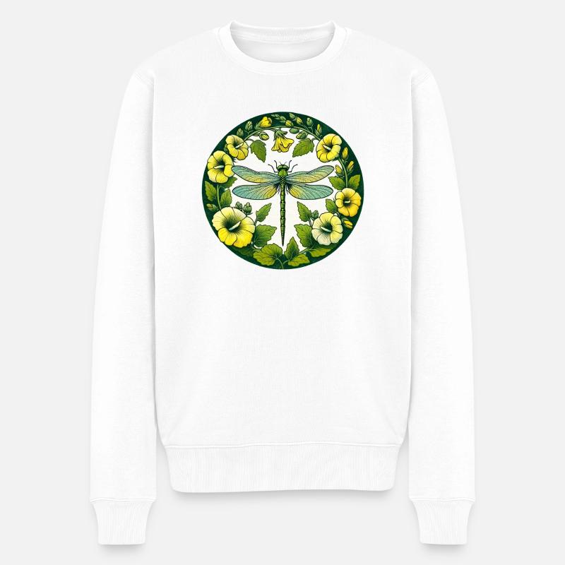 Libellule verte - Pull Premium bio Homme - blanc
