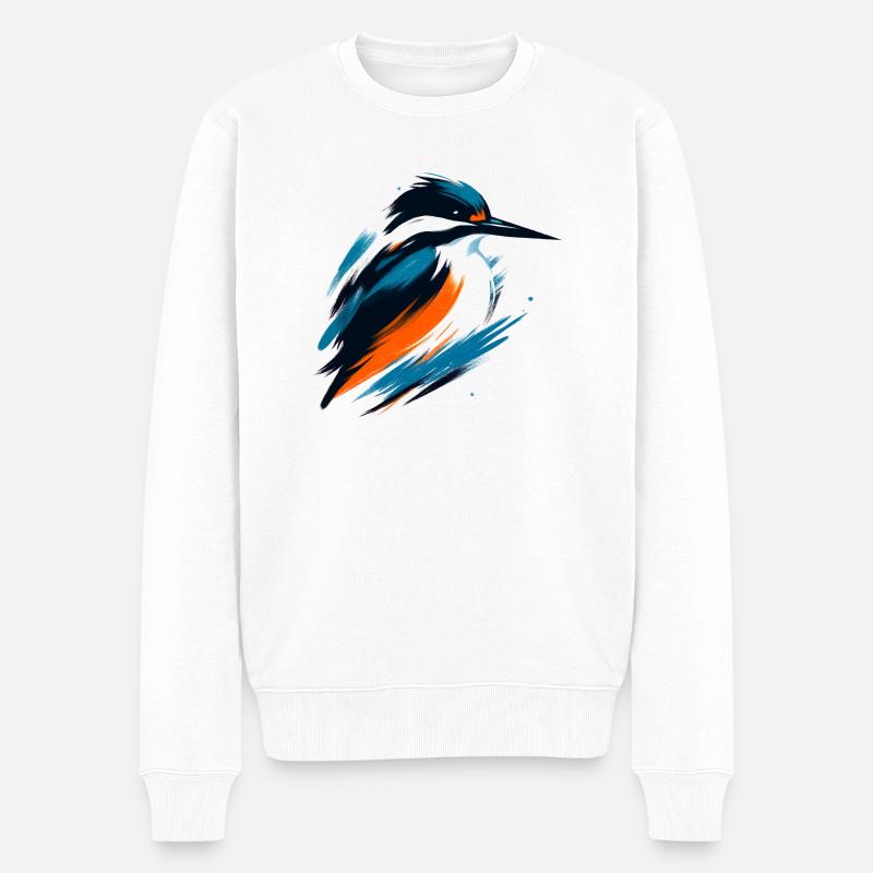 Martin-pêcheur dynamique - Pull Premium bio Homme - blanc