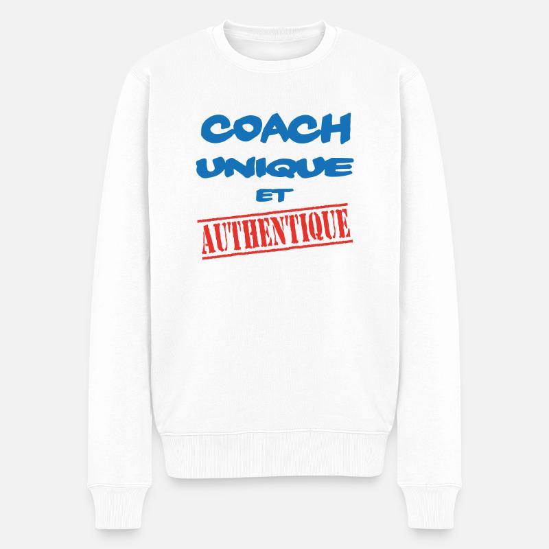 REISEBUS EINZIGARTIG - Männer Premium Bio Pullover - Weiß