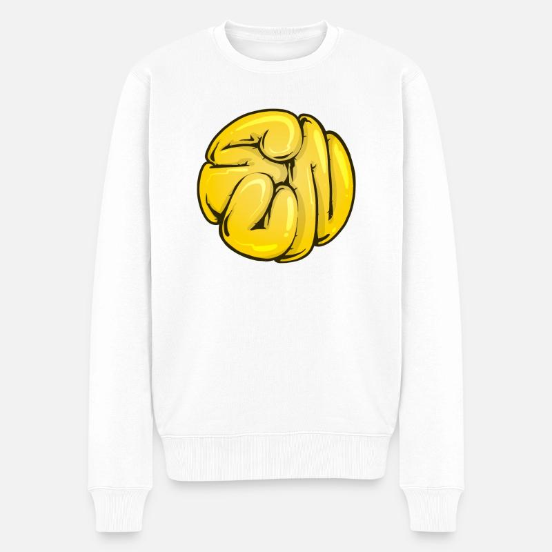 Sonne - Männer Premium Bio Pullover - Weiß