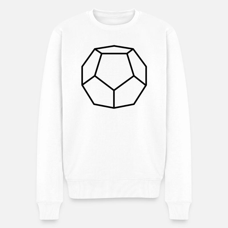 Dodécaèdre noir - Pull Premium bio Homme - blanc