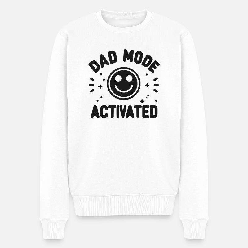 Papa-Modus aktiviert - Männer Premium Bio Pullover - Weiß