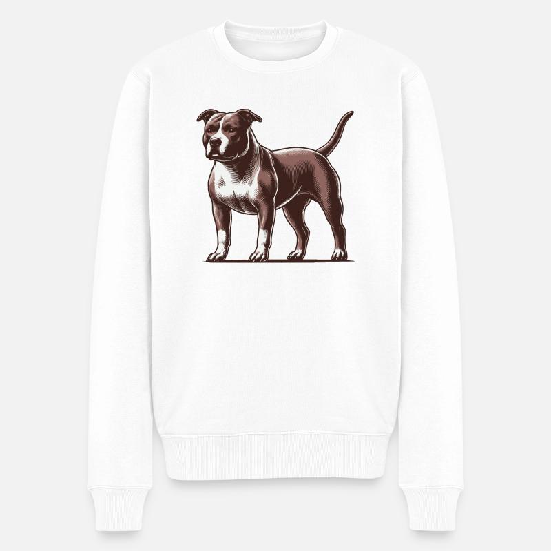 Pitbull - Männer Premium Bio Pullover - Weiß