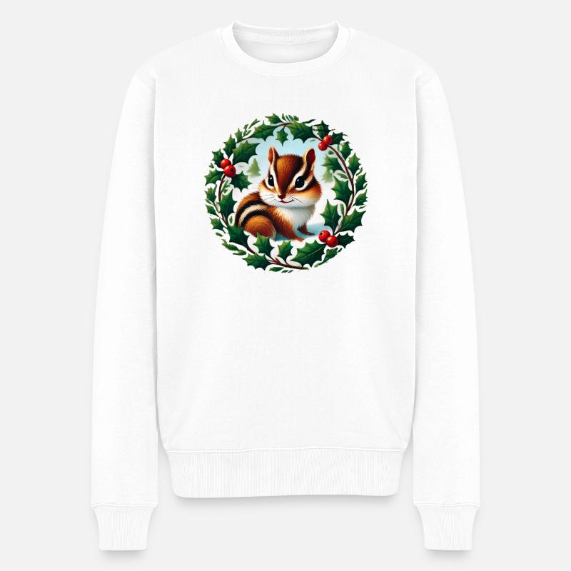 Tamia de Noël mignon - Pull Premium bio Homme - blanc