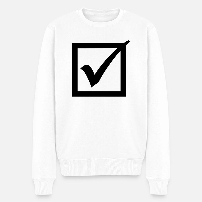 Haken - Männer Premium Bio Pullover - Weiß