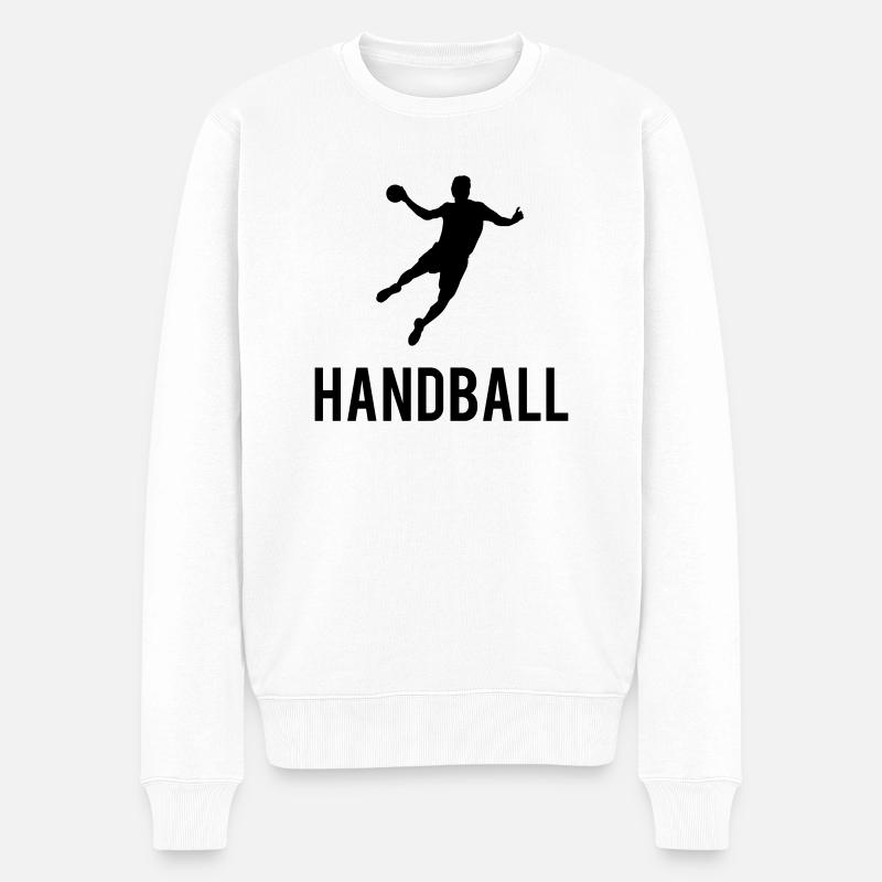 Handball - Männer Premium Bio Pullover - Weiß