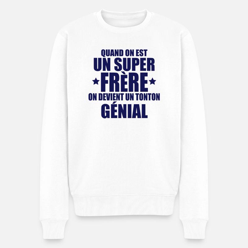 on devient un tonton génial - Pull Premium bio Homme - blanc