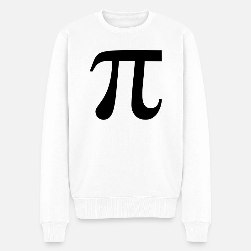 Pi / Kreiszahl - Männer Premium Bio Pullover - Weiß