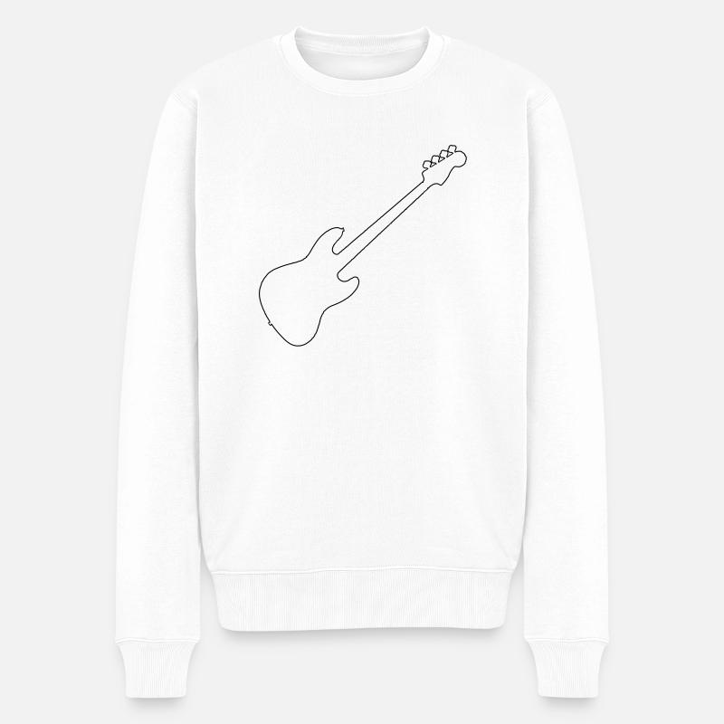 J Bass Line - Männer Premium Bio Pullover - Weiß