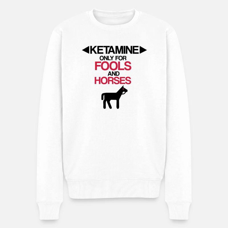 KETAMIN - Männer Premium Bio Pullover - Weiß