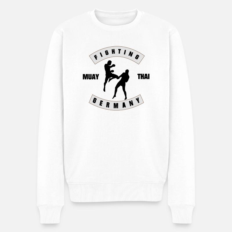 Germany Fighting - Männer Premium Bio Pullover - Weiß