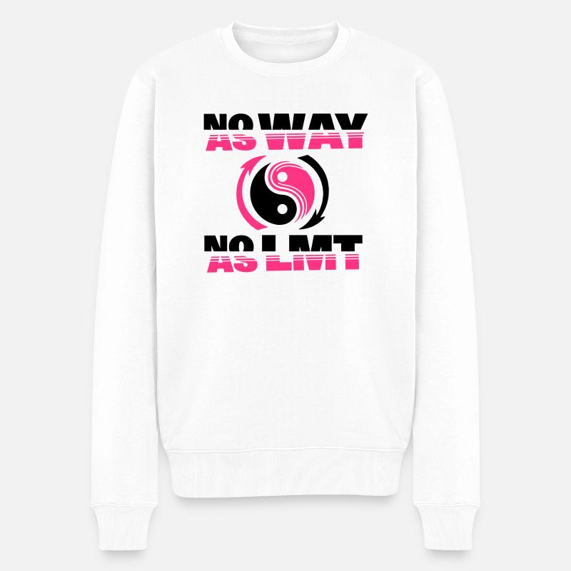 noway-nolimit - Männer Premium Bio Pullover - Weiß