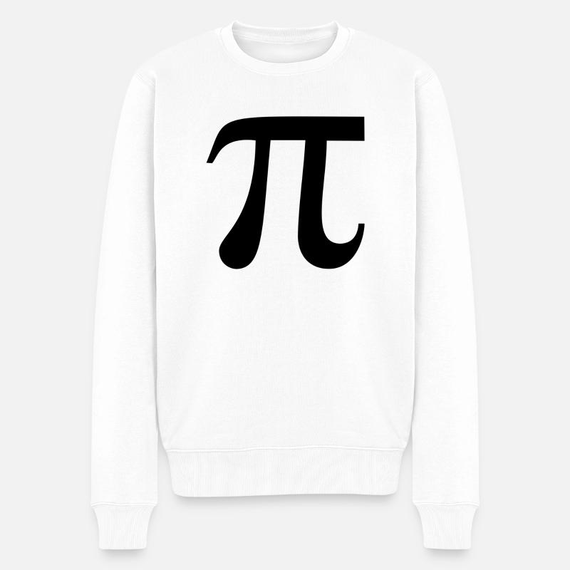 Pi Kreiszahl Mathematik - Männer Premium Bio Pullover - Weiß