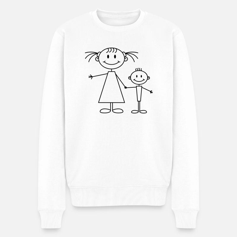 big_sister - Männer Premium Bio Pullover - Weiß