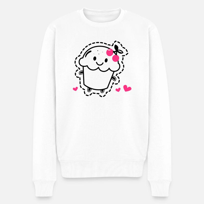 Muffin - Männer Premium Bio Pullover - Weiß