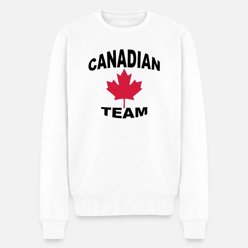 Kanadische Team - Männer Premium Bio Pullover - Weiß