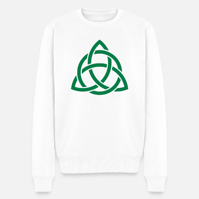 Keltischer Knoten - Männer Premium Bio Pullover - Weiß