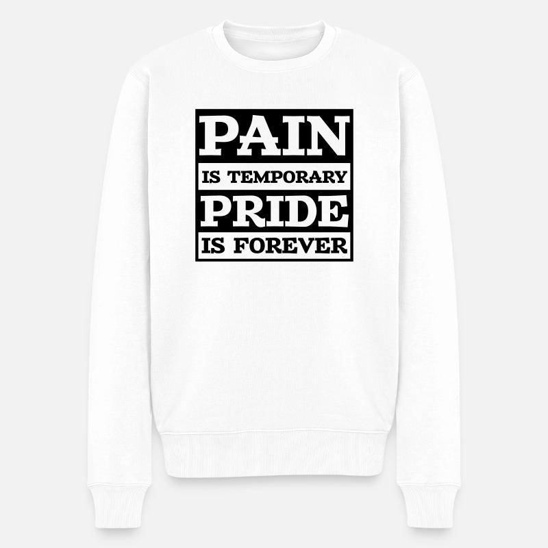 pain__pride - Männer Premium Bio Pullover - Weiß