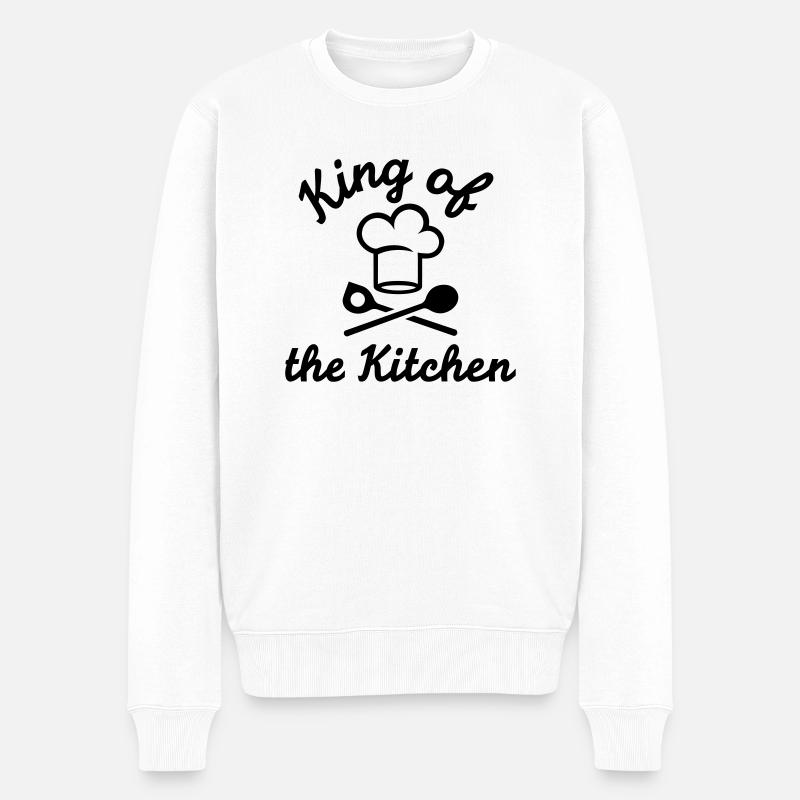 Koch - Männer Premium Bio Pullover - Weiß