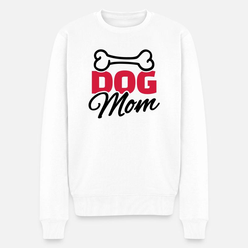 Dog Mom - Pull Premium bio Homme - blanc