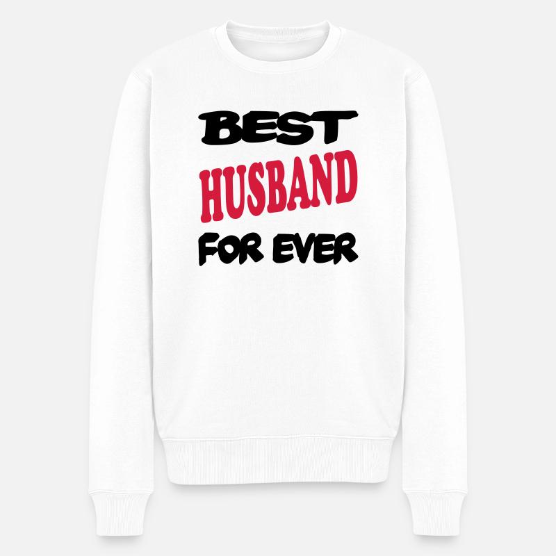 Best husband for ever - Pull Premium bio Homme - blanc