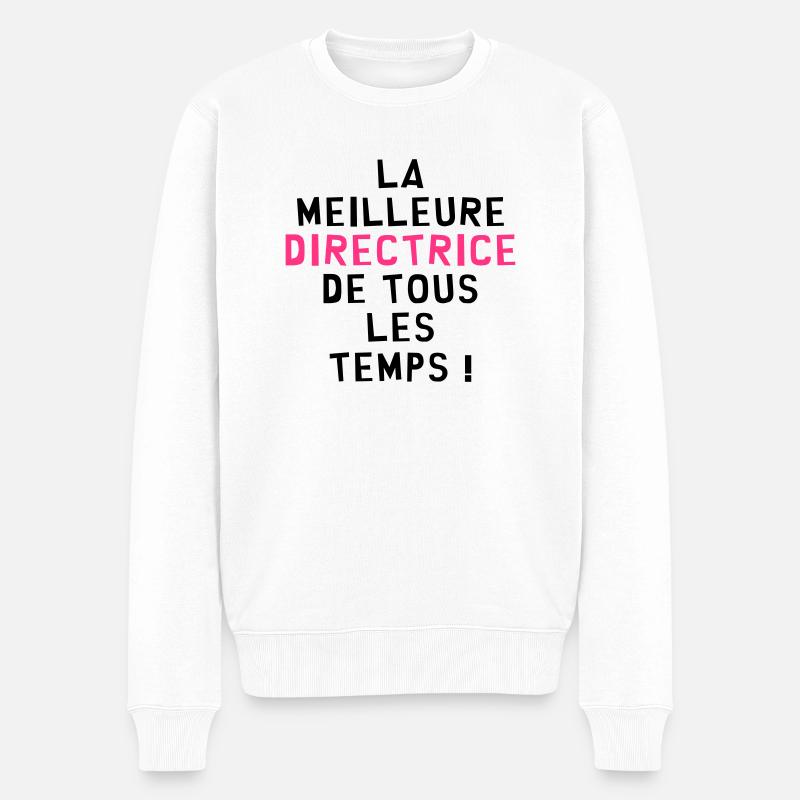 Chef / Directrice / Directeur / Manager / Patron - Pull Premium bio Homme - blanc