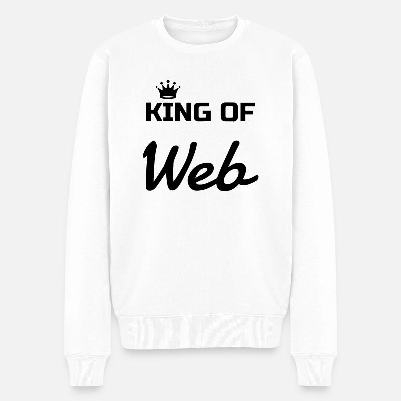 Webmaster Internet Web Geek Website - Pull Premium bio Homme - blanc
