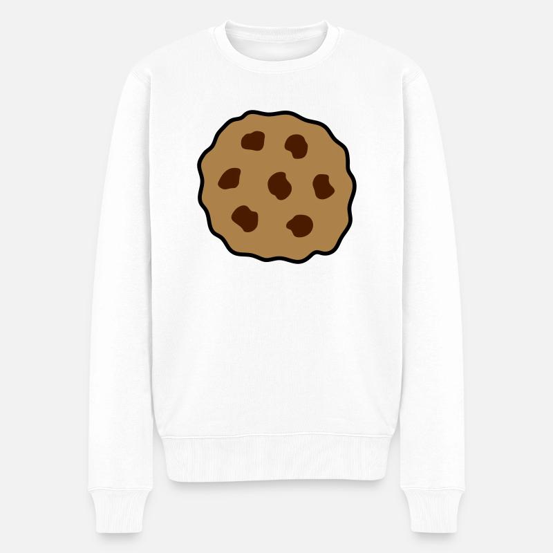 cookie keks plaetzchen - Männer Premium Bio Pullover - Weiß