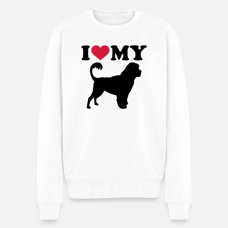 Portuguese Water dog - Pull Premium bio Homme - blanc