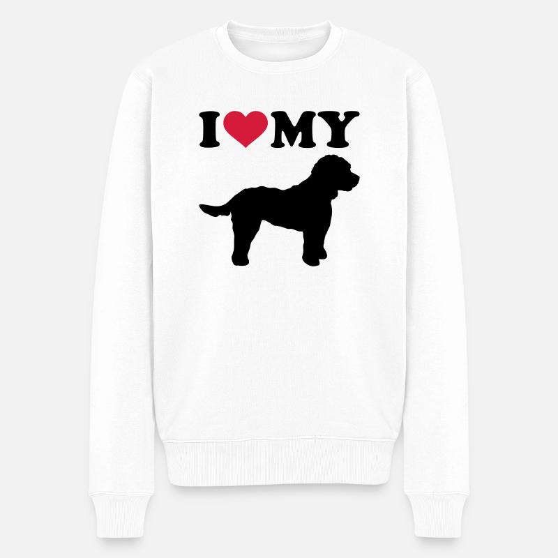Cockapoo - Männer Premium Bio Pullover - Weiß