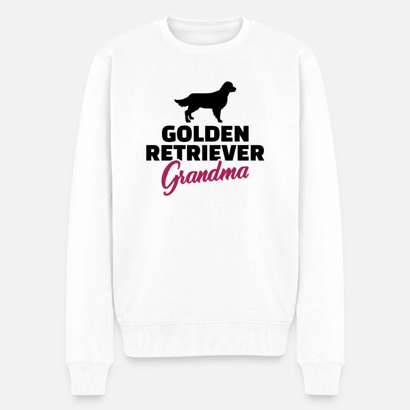 Golden Retriever - Männer Premium Bio Pullover - Weiß