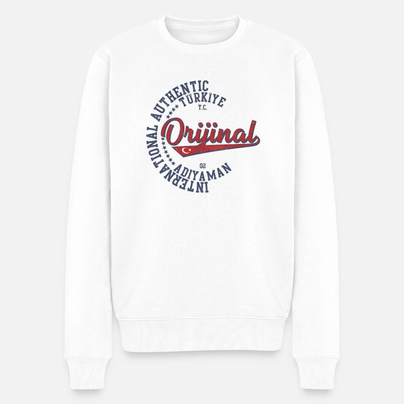Adiyaman - Männer Premium Bio Pullover - Weiß