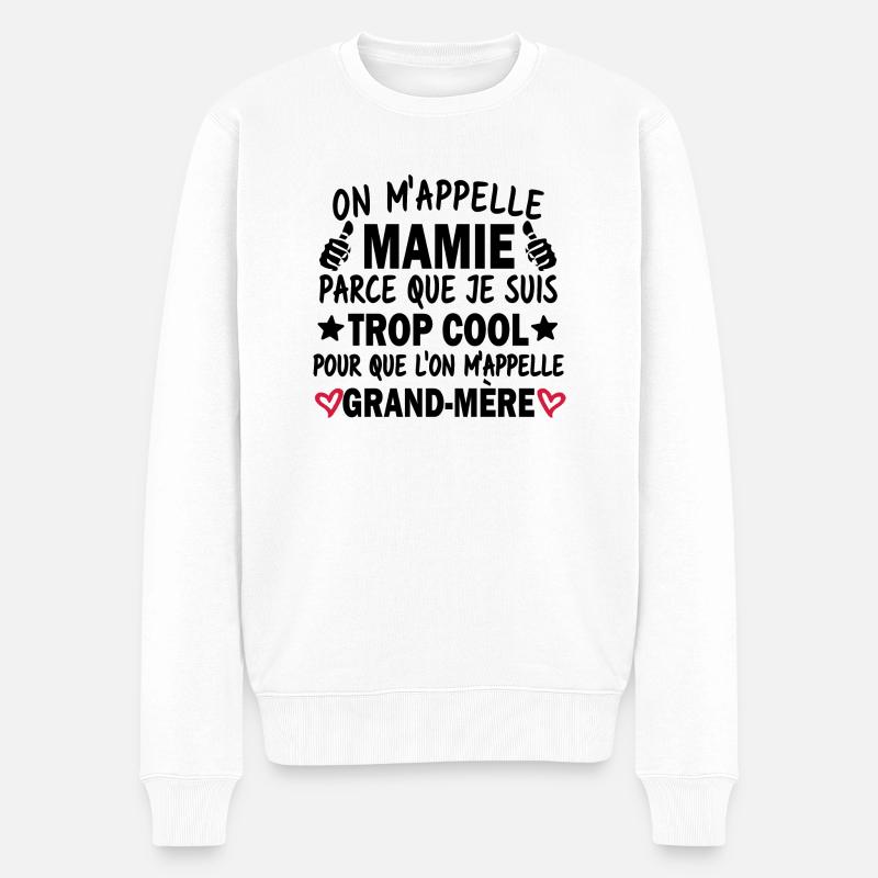 cadeau humour mamie - Pull Premium bio Homme - blanc