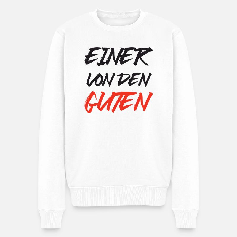 Einer von den Guten - Männer Premium Bio Pullover - Weiß