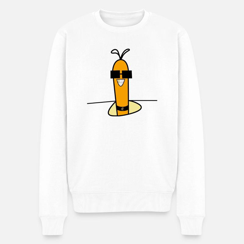 Quoi de neuf! - Pull Premium bio Homme - blanc