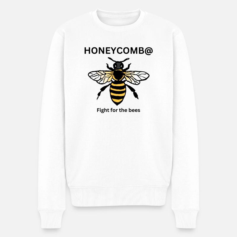 Honeycomb - Männer Premium Bio Pullover - Weiß