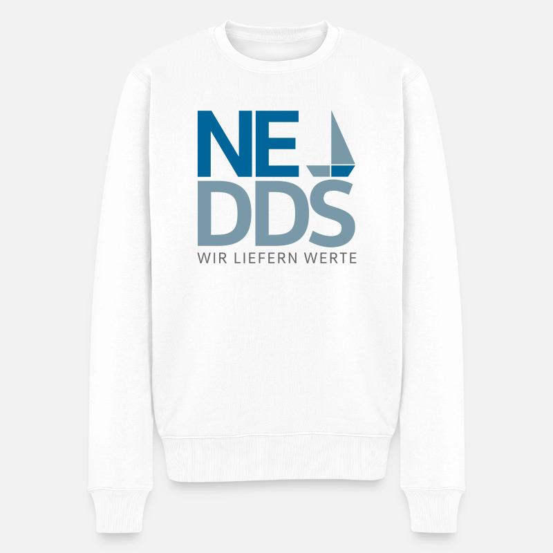 wir liefern werte - Männer Premium Bio Pullover - Weiß