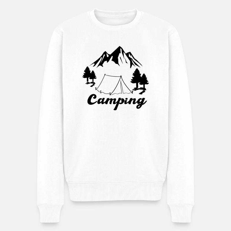 camping - Pull Premium bio Homme - blanc