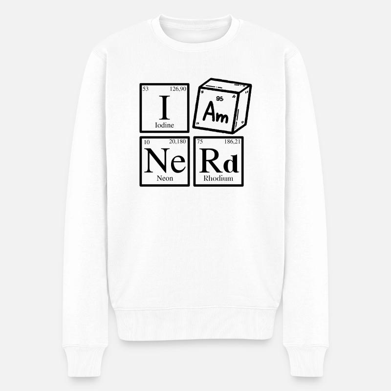 I am nerd - Pull Premium bio Homme - blanc