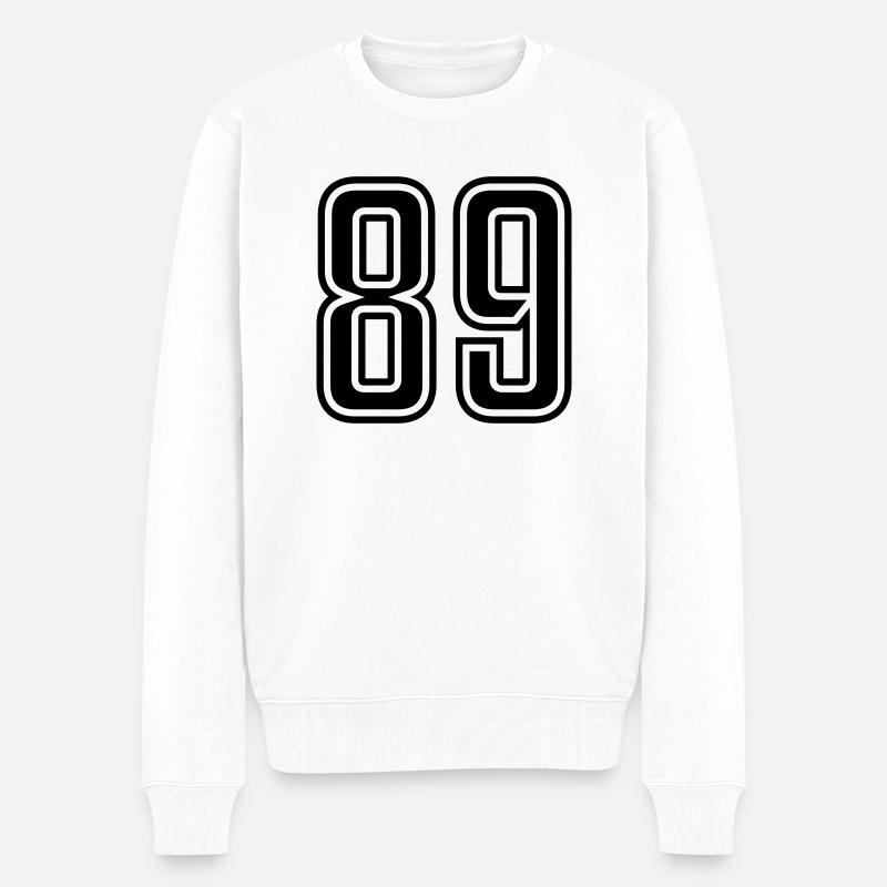 89 - Männer Premium Bio Pullover - Weiß