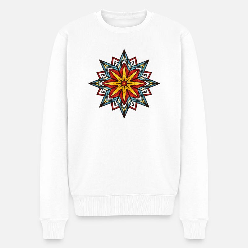 Cristal de glace de givre - Pull Premium bio Homme - blanc