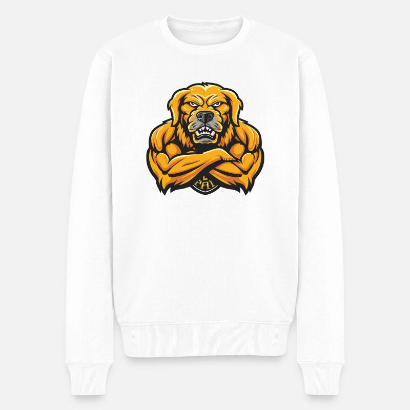 Bande dessinée de chien - Pull Premium bio Homme - blanc