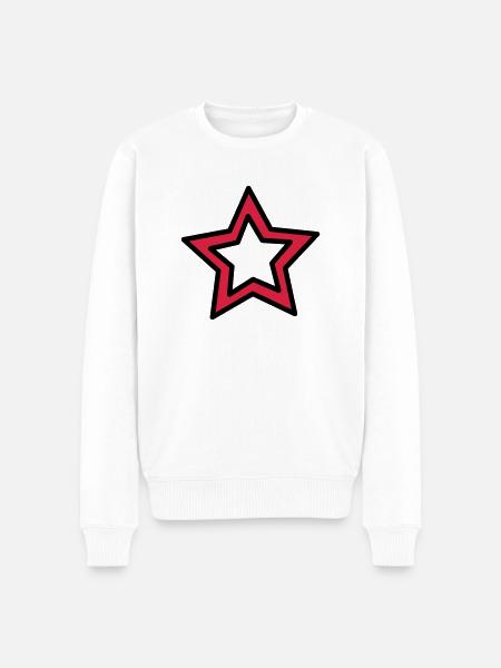 Double Star - Men's Premium Organic Jumper - white