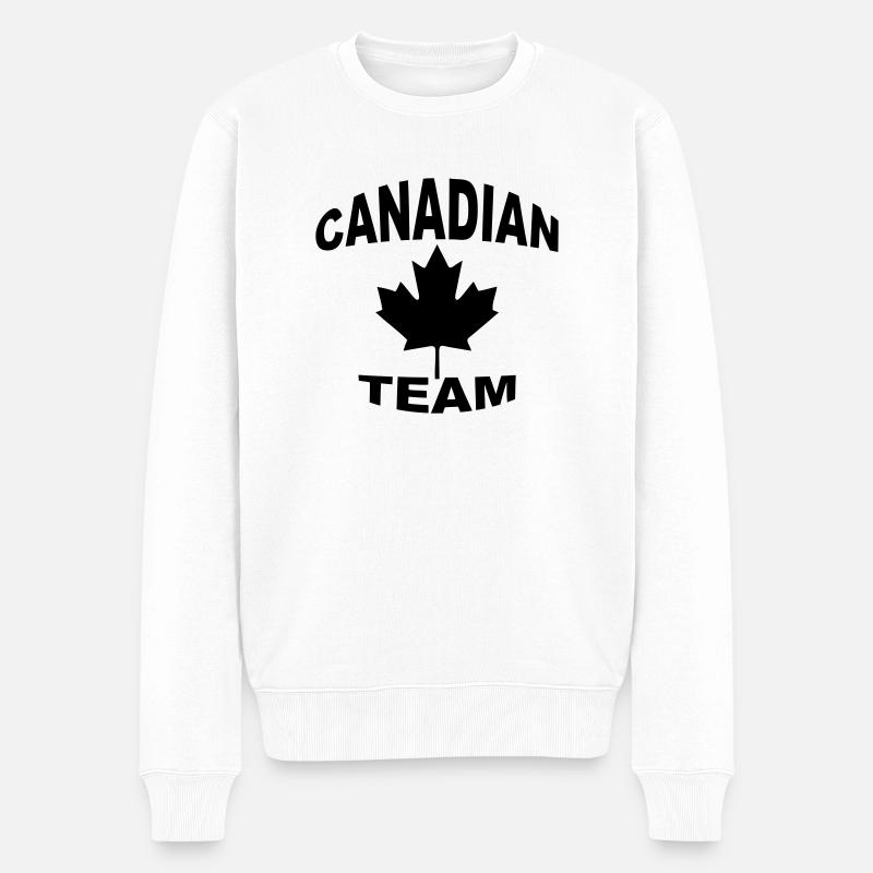 canadian team - Männer Premium Bio Pullover - Weiß